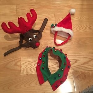 Christmas holiday pet accessory bundle